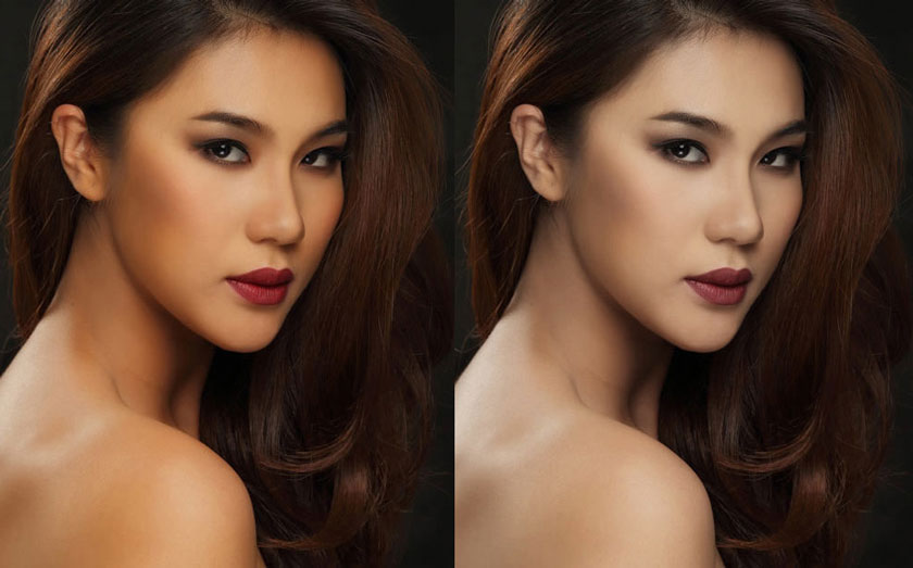 make skin white and pink in Photoshop with Channel Mixer