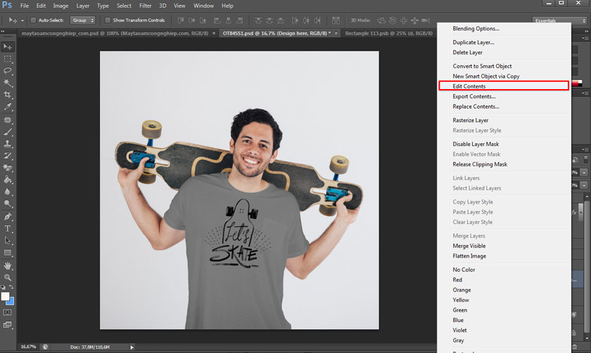 right-click and select Edit Contents