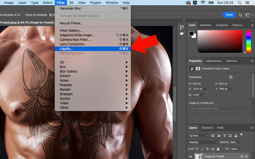 select Liquify