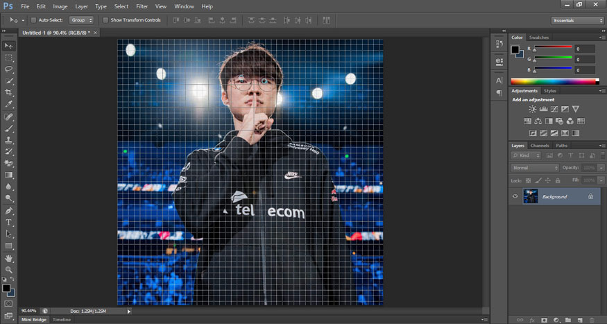 The result will be a grid like this