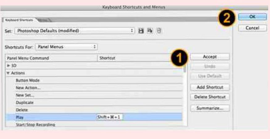 Quick Links in Photoshop Actions 