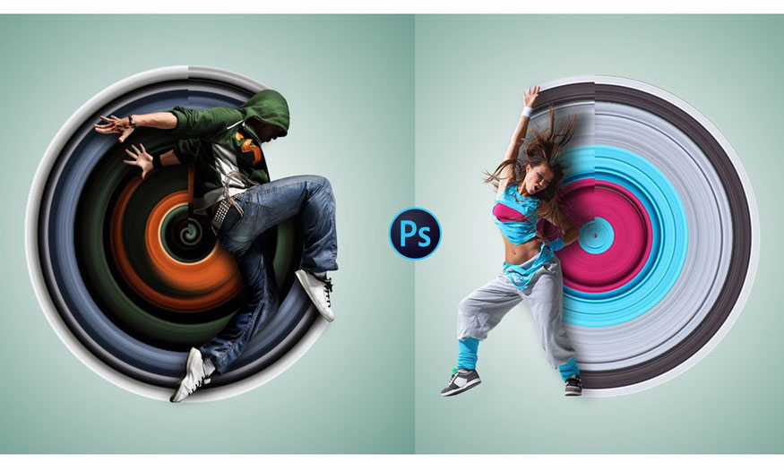 pixel stretch effect in Photoshop 
