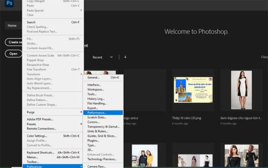 Increase RAM memory for Photoshop