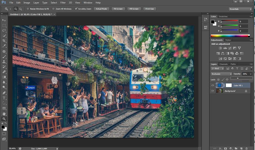 reduce the Opacity
