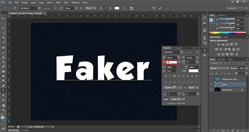 select the Type Tool