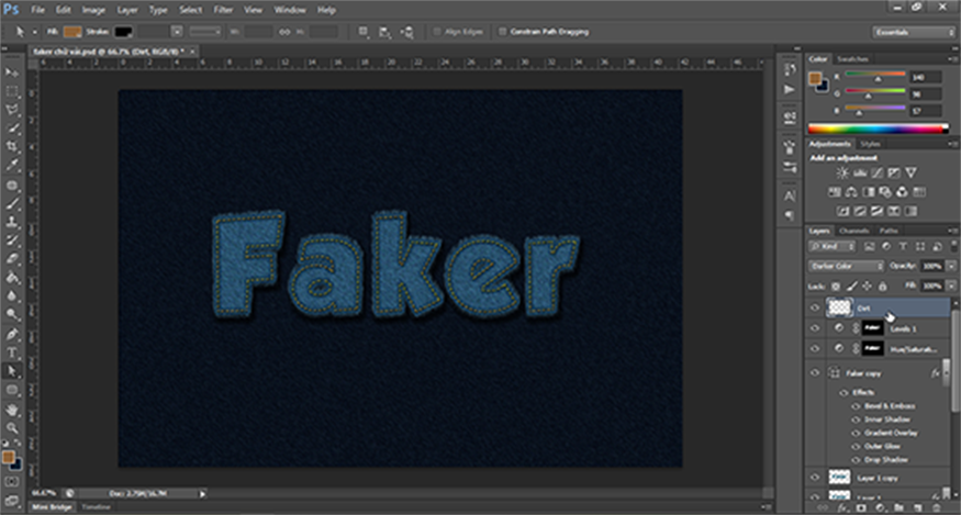 Set the Foreground color to “#8c6239”.