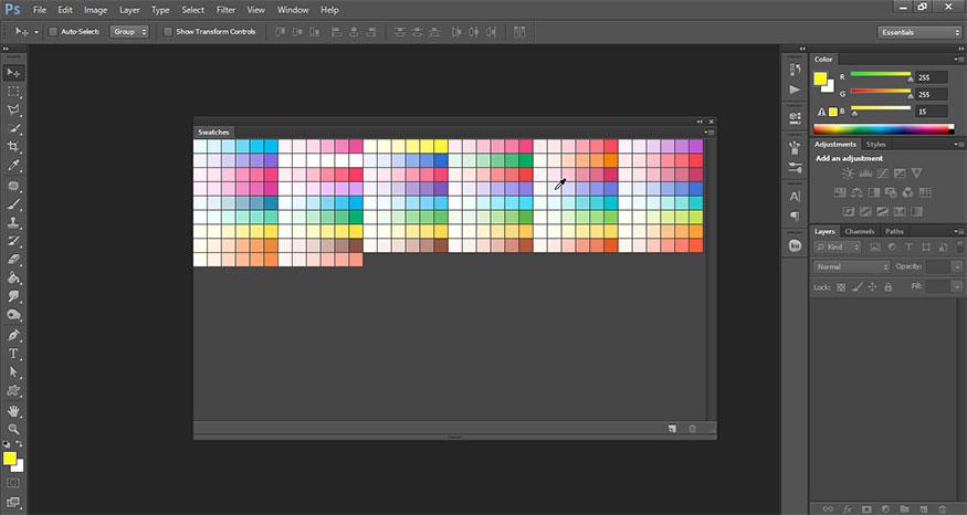 choose these colors to display pastel colors