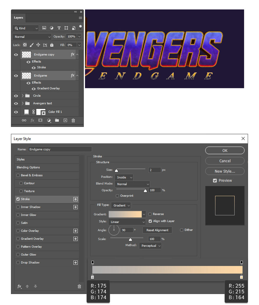 Duplicate the Endgame layer