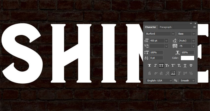 using Vintage Rough font