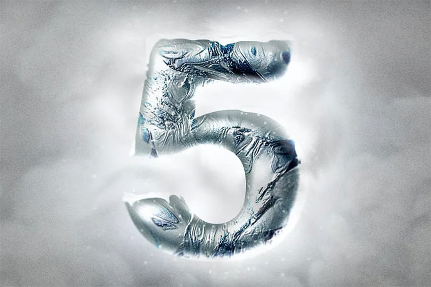 Ice Age frozen text effect 