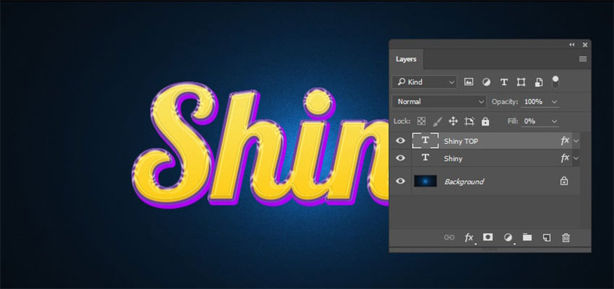 Select the Shiny layer and press Ctrl-J to duplicate this layer