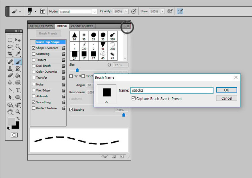Create a new document with dimensions of 1100 x 600px