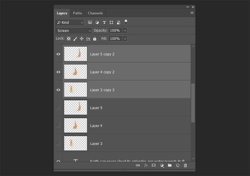 Create copies of all 3 flames