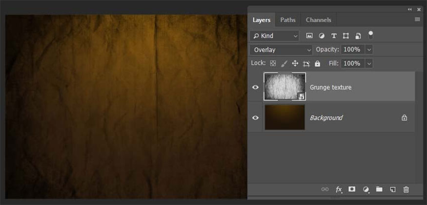 Set the Blending Mode to Overlay