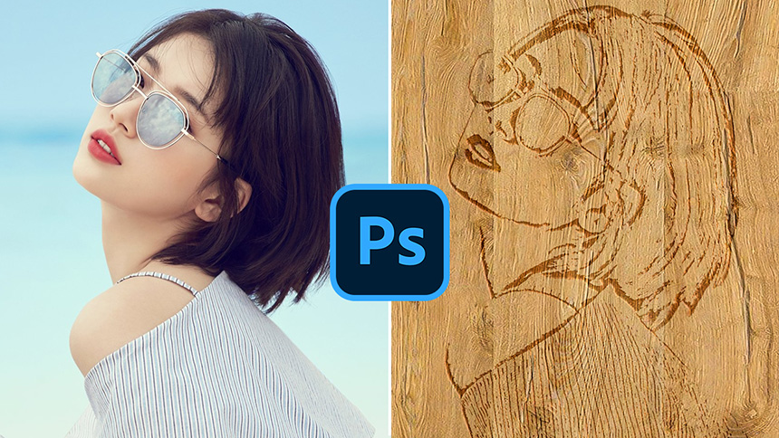 Tutorial to turn a photo into a wood carving